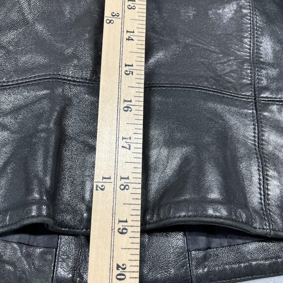 Vinetti Jacket Womens Small Black Lambskin Leather Zip Front Collared Fitted - Picture 9 of 11